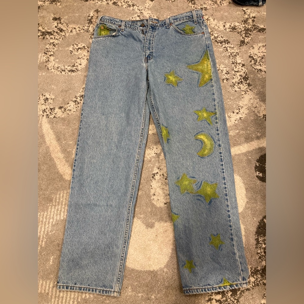 VINTAGE custom orange tab Levi’s